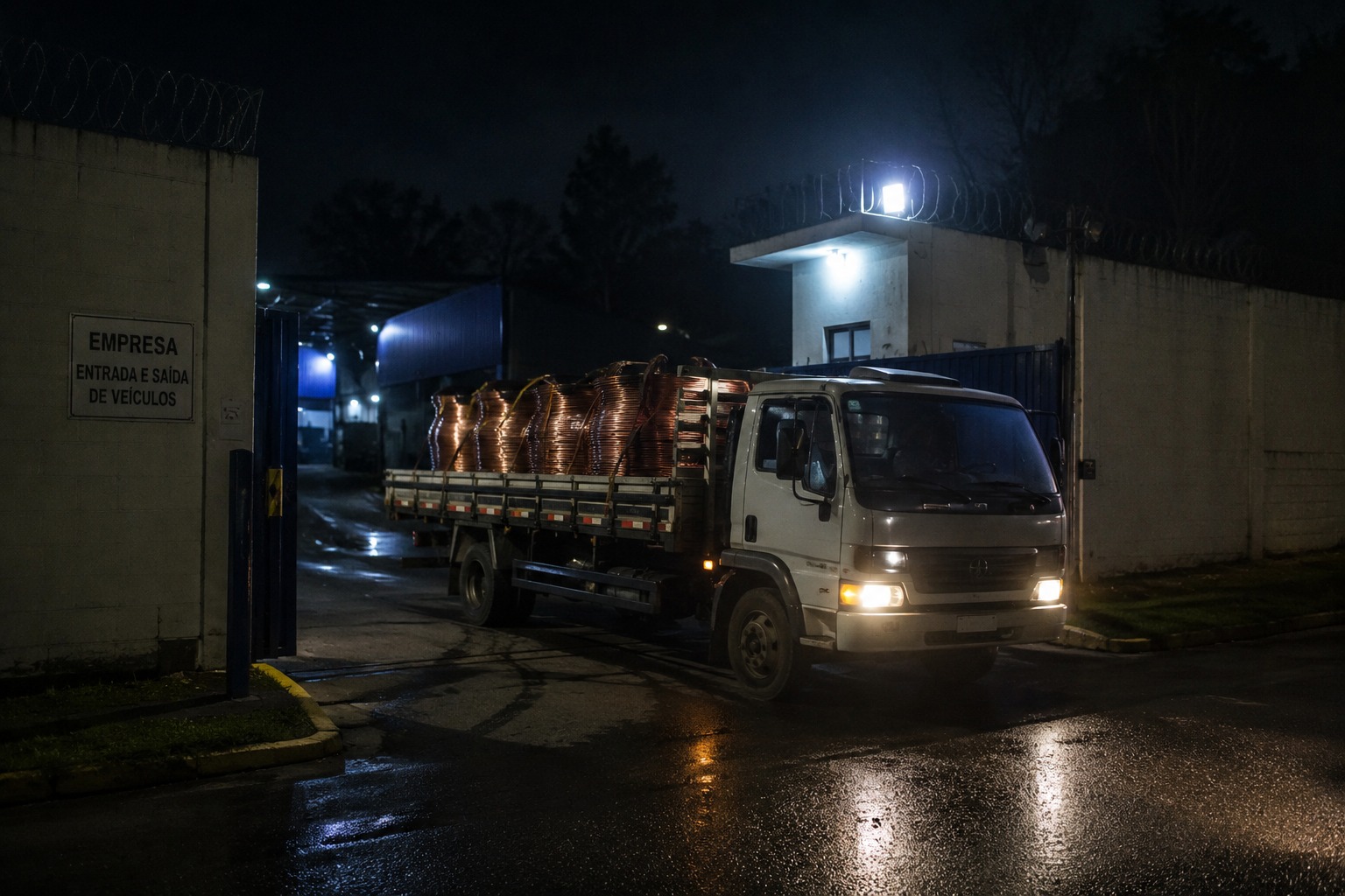  Quadrilha invade empresa na Dom Gabriel, rouba bobinas e faz vigilante de refém